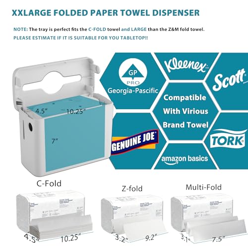 Ultra Large C Fold Paper Towel Dispenser Countertop