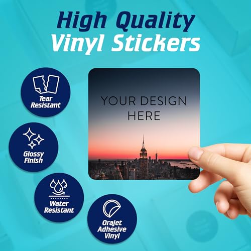 Custom Vinyl Stickers Your Image (100 Count)