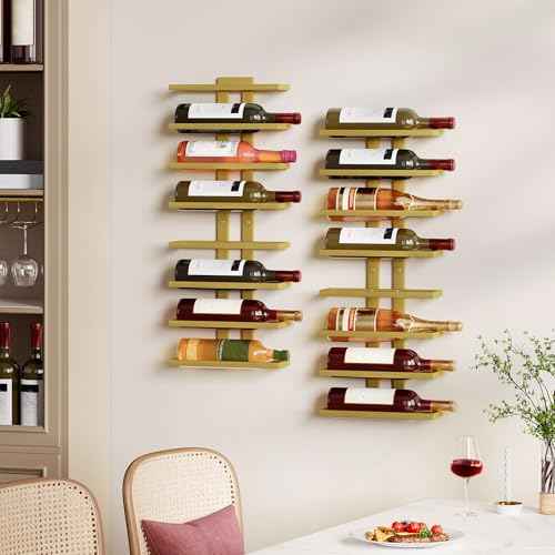 8 Tier Wall Mount Wine Rack (8 Count)