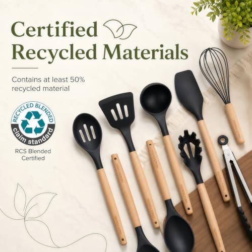 Silicone 10 Pcs Kitchen Cooking Utensils Set (10 Count)