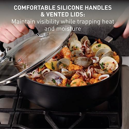 Ultimate Hard Anodized Nonstick Fry Pan With Lid 12 Inch