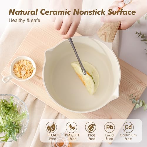 Ceramic Nonstick Sauce Pan with Lid