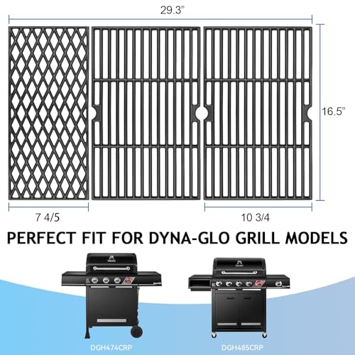 Grill Replacement Parts for Dynaglo Grill Grates DGH474CRP DGH485CRP (3 Count)