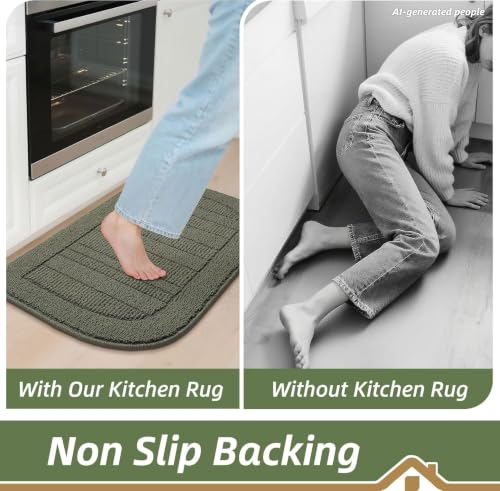 30x18 Inch Kitchen Rugs Non Slip Washable Kitchen Sink Rug