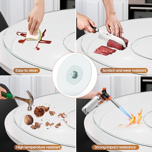 23" Glass Lazy Susan for Dining Table