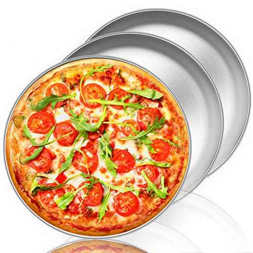 Pizza Pan 12 inch Stainless Steel Pizza Pan Set of 3 (3 Count)