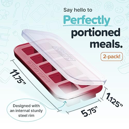 2 Tbsp Silicone Freezer Molds with Lids (2 Count)