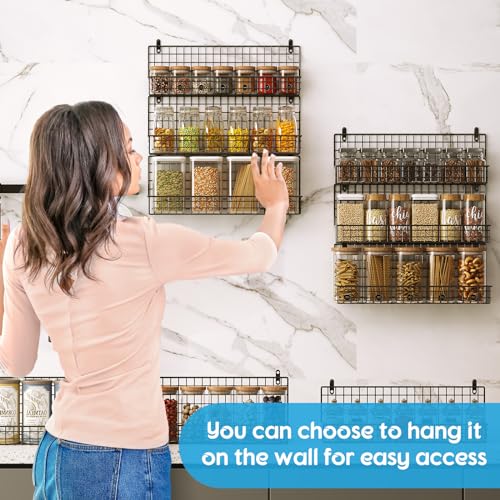 9 Tier Spice Rack Organizer with Door Hook