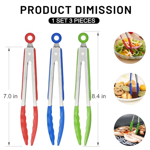 Mini Silicone Kitchen Tongs for Cooking