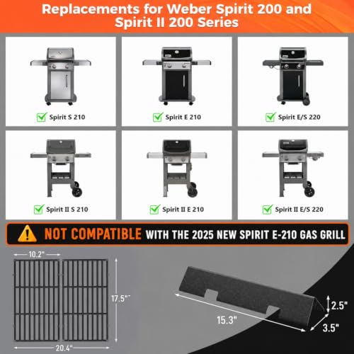 7635 Flavorizer Bars & 7637 Grill Grates for Weber GS4 Spirit II 200 Series