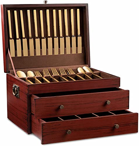 Fine Silverware Storage Box with Drawer