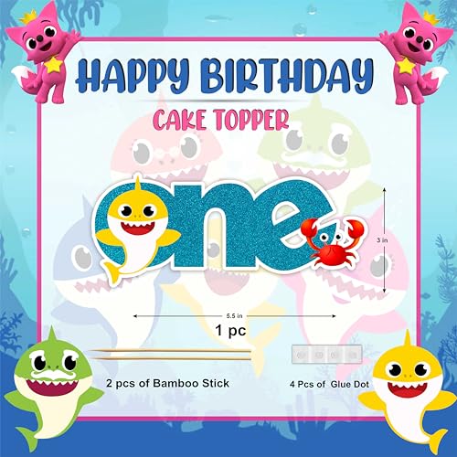 Bby Shrk One Cake Topper