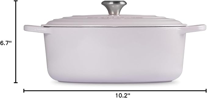 Le Creuset Enameled Cast Iron Signature Oval Dutch Oven, 6.75 qt., Shallot