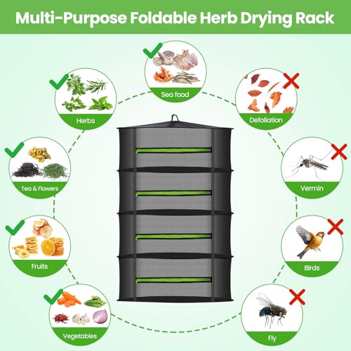 4 Layer Herb Drying Rack Hanging