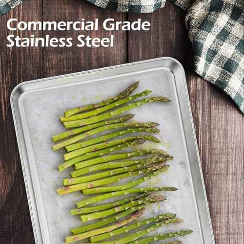 Non Toxic 9x13IN Stainless Steel Baking Quarter Sheet Pans