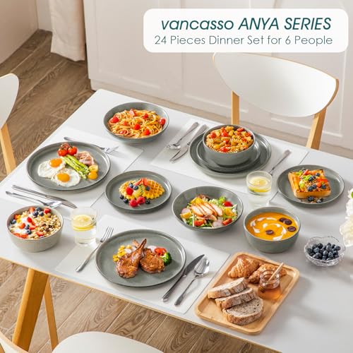 ANYA 24 Pieces Plates and Bowls Set