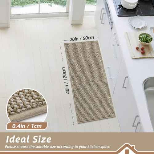 Kitchen Runner Rugs 20"x48"