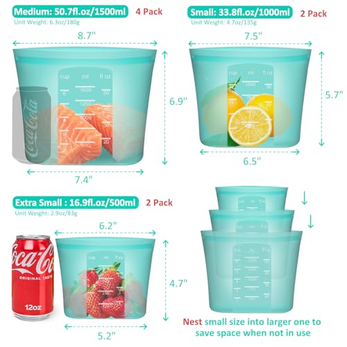 Reusable Food Bags (8 Count)