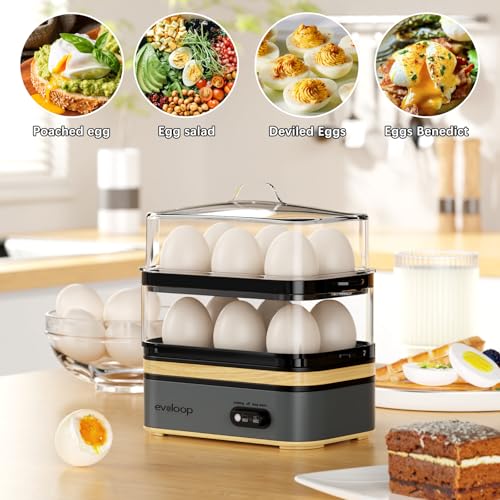 Rapid Egg Cooker Electric 12 Eggs Capacity (12 Count)