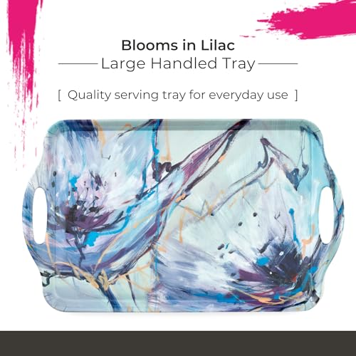 Blooms in Lilac Large Handled Tray