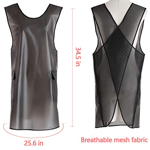 100% Waterproof Cross Back Apron With Pockets For Women Men Dishwashing