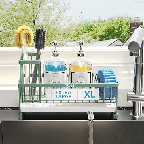 Extra Large Sponge Holder for Kitchen Sink Organizer Caddy