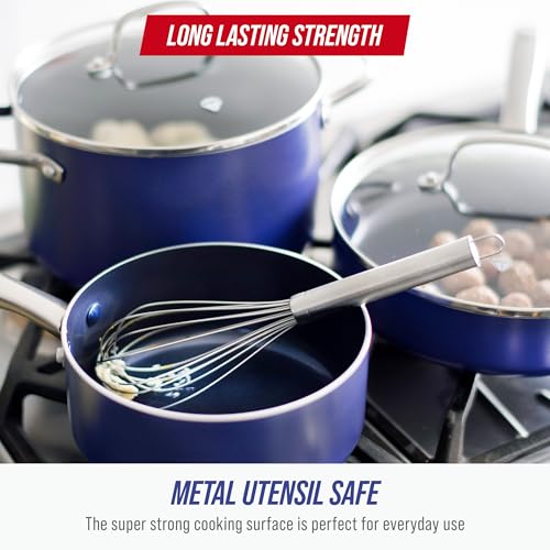 10 Piece Ceramic Nonstick Cookware Pots & Pans Set