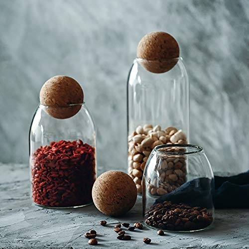 550ML 18Oz Glass Storage Container with Ball Cork