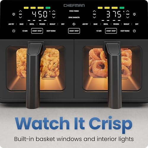 Dual Air Fryer Oven with DC Motor