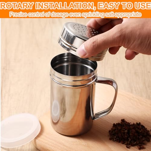 4 Pcs Stainless Steel Salt and Pepper Shakers (4 Count)