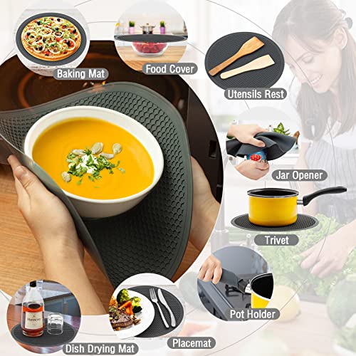 4 in 1 WENWELL Vented Collapsible Microwave Splatter Cover & Mat (2 Count)