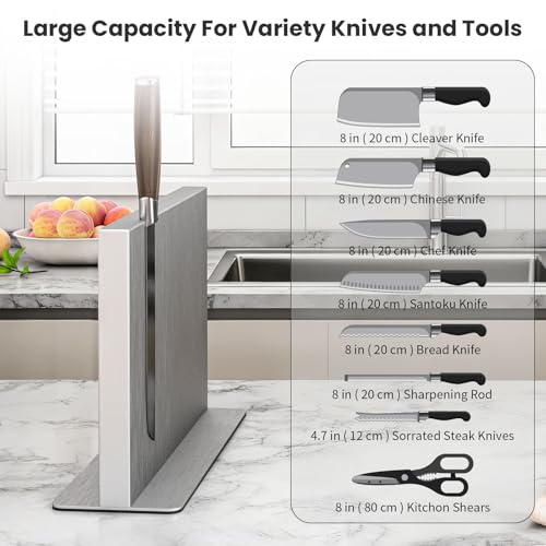 Stainless Steel Magnetic Knife Holder (14 Count)