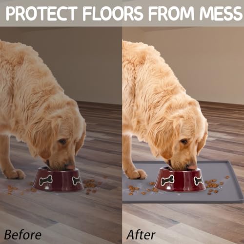Silicone Cat & Dog Food Mat for Floors Waterproof