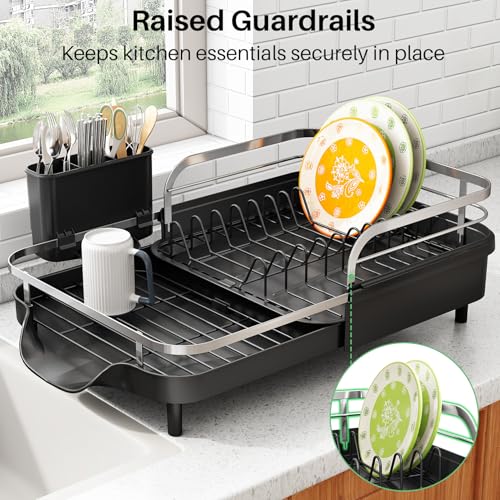 Expandable Dish Drying Rack for Small Kitchen Counter