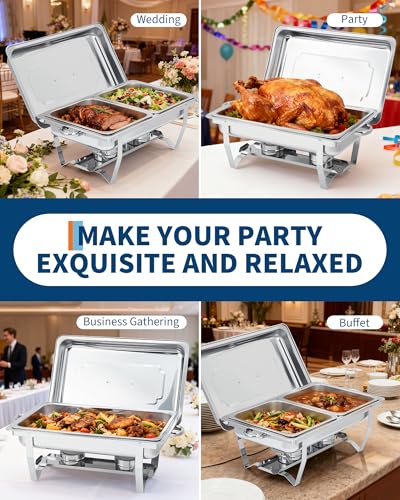 Chafing Dishes for Buffet 4 Pack (4 Count)