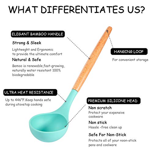 Silicone Cooking Kitchen Utensils Set
