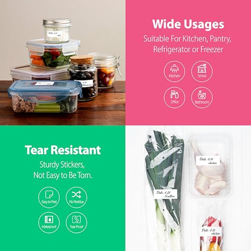 1000 Removable Food Labels (1000 Count)