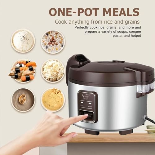 13.8 QT Large Commercial rice cooker 65 cups cooked 32 cups uncooked rice Commercial Electiric Rice Warmer for 18