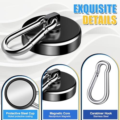 Magnetic Hooks Heavy Duty 150Lbs (4 Count)