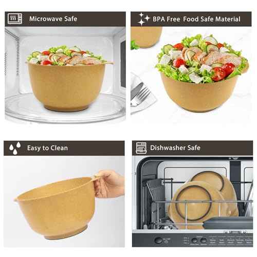 4.5 Quart Large Plastic Mixing Bowls Set