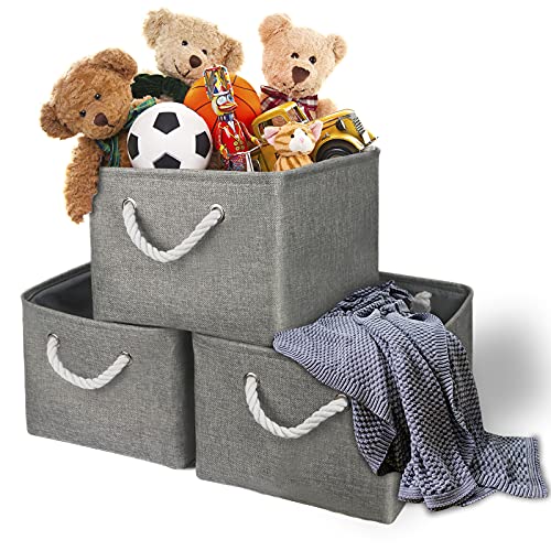Storage Bins 3PCS Fabric Storage Baskets for Organizing Shelves (3 Count)