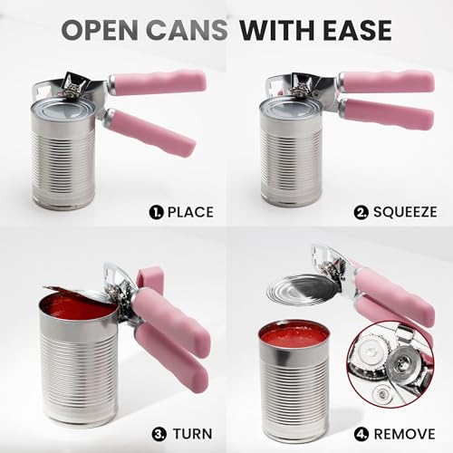 Heavy Duty Stainless Steel Can Opener Manual with Bottle Opener