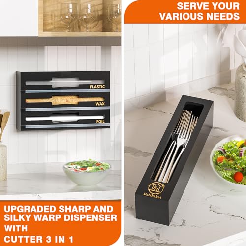 9 IN1 Bamboo Storage Bag Drawer Organizer with Cutter