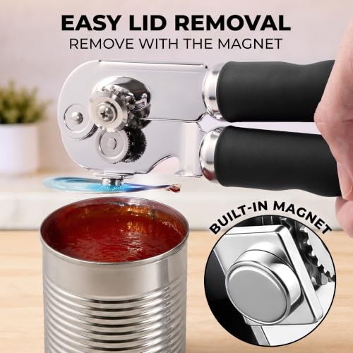 Stainless Steel Swing Open Manual Can Opener Comfortable Grip