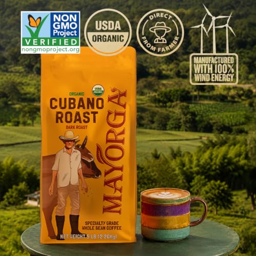 Dark Roast Coffee 5lb bag Cubano Roast 100% Arabica Café Whole Coffee Beans (80 Ounce)