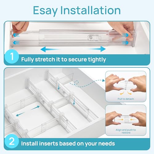 2.36" Drawer Dividers with Expandable Inserts (8 Count)