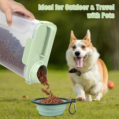 5 Lbs Pet Dog Food Storage Container for Travel Bird Seed Dispenser