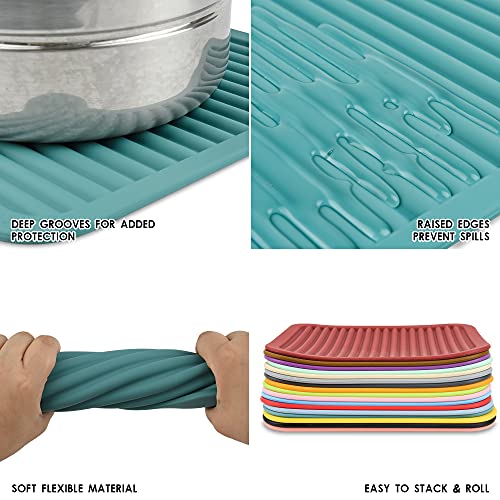 Silicone Trivets Mats for Hot Dishes and Hot Pots (2 Count)