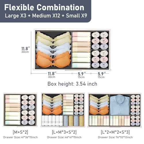Drawer Organizer Clothes Storage (24 Count)