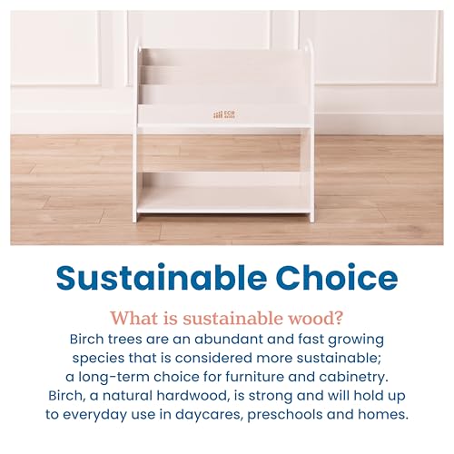 3 Shelf Floor Book Display with Handles and Storage